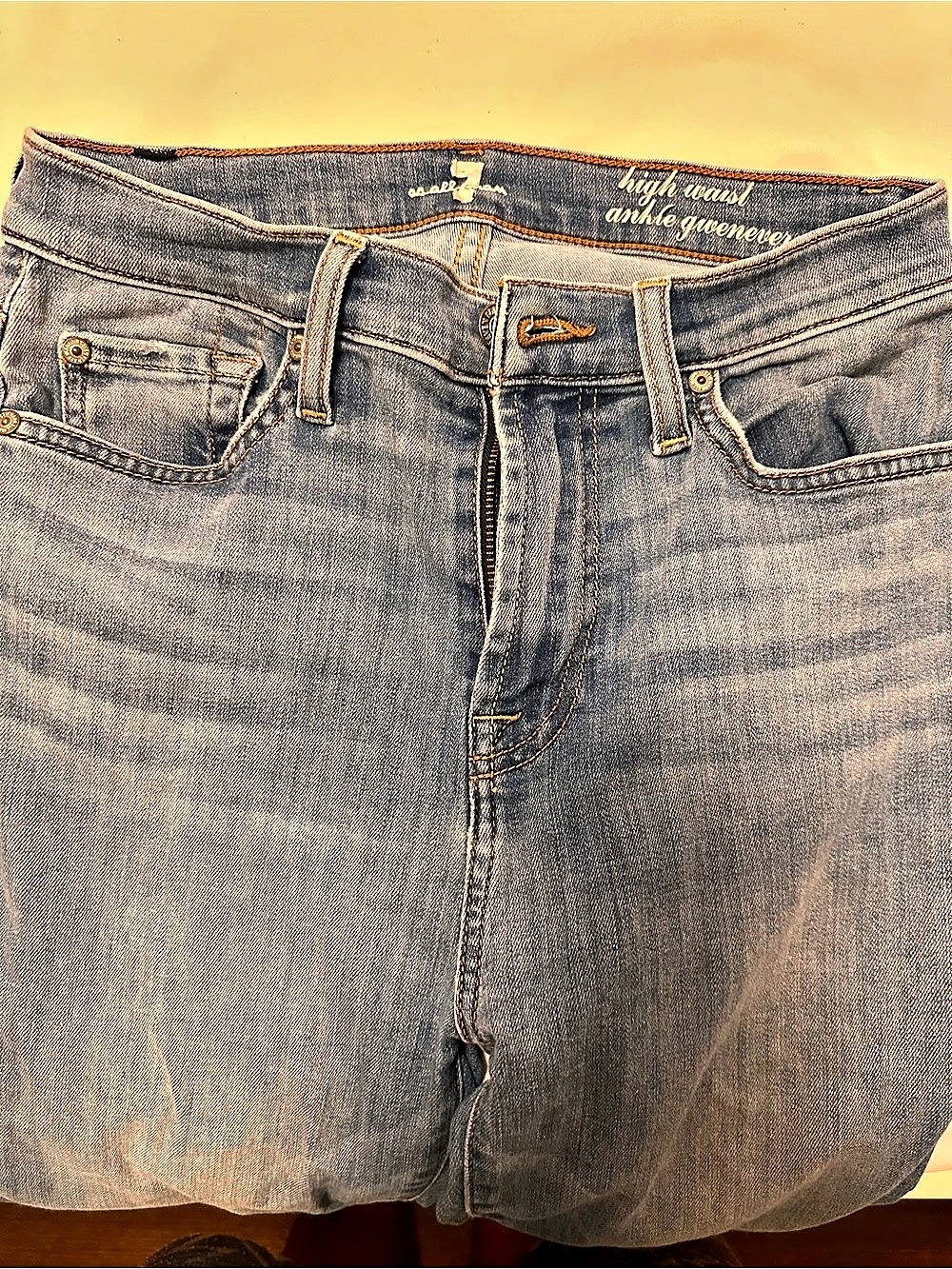 True Religion High Waist Ankle Jean Jeans Blue Waist 27